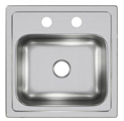 All-in-One Drop-in Stainless Steel 2-Hole Single Bowl  Sink